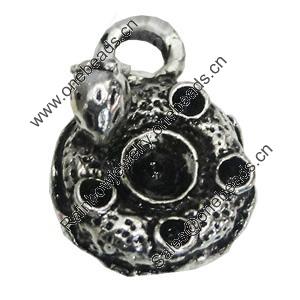 Pendant/Charm, Zinc Alloy Jewelry Findings, Lead-free, 10x14mm, Sold by Bag
