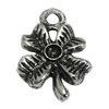 Pendant/Charm, Zinc Alloy Jewelry Findings, Lead-free, 11x17mm, Sold by Bag