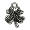 Pendant/Charm, Zinc Alloy Jewelry Findings, Lead-free, 11x17mm, Sold by Bag