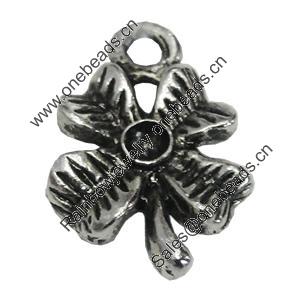 Pendant/Charm, Zinc Alloy Jewelry Findings, Lead-free, 11x17mm, Sold by Bag