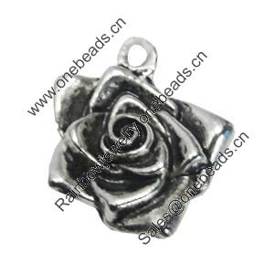 Pendant/Charm, Zinc Alloy Jewelry Findings, Lead-free, 19mm, Sold by Bag