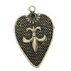 Pendant/Charm, Zinc Alloy Jewelry Findings, Lead-free, 30x46mm, Sold by Bag