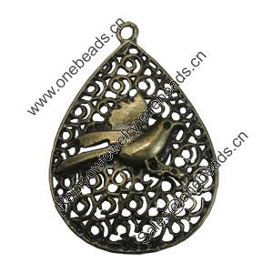 Pendant/Charm, Zinc Alloy Jewelry Findings, Lead-free, 31x44mm, Sold by Bag