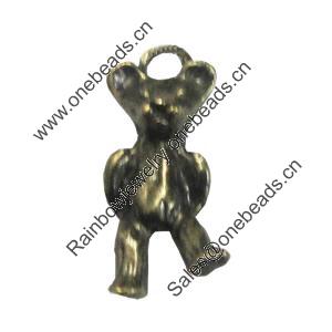 Pendant/Charm, Zinc Alloy Jewelry Findings, Lead-free, 9x18mm, Sold by Bag