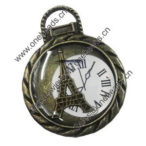 Zinc Alloy Enamel Pendant, fashion jewelry findings, Lead-free 34mm, Sold by PC