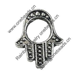 Fashion Bead, Zinc Alloy Jewelry Findings, Lead-free, 13x15mm，Sold by Bag