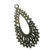Pendant/Charm, Fashion Zinc Alloy Jewelry Findings, Lead-free, 18x38mm, Sold by Bag