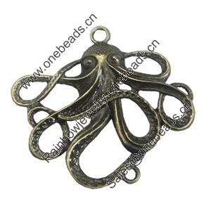Pendant/Charm, Fashion Zinc Alloy Jewelry Findings, Lead-free, 49x46mm, Sold by Bag