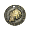 Pendant/Charm, Fashion Zinc Alloy Jewelry Findings, Lead-free, 19mm, Sold by Bag