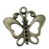 Pendant/Charm, Fashion Zinc Alloy Jewelry Findings, Lead-free, 23x22mm, Sold by Bag