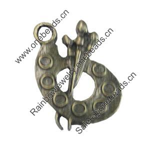 Pendant/Charm, Fashion Zinc Alloy Jewelry Findings, Lead-free, 20x22mm, Sold by Bag