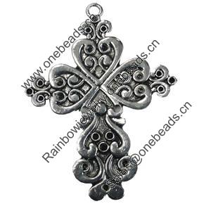 Pendant/Charm, Fashion Zinc Alloy Jewelry Findings, Lead-free, 78x96mm, Sold by PC