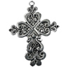 Pendant/Charm, Fashion Zinc Alloy Jewelry Findings, Lead-free, 78x96mm, Sold by PC