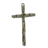 Pendant/Charm, Fashion Zinc Alloy Jewelry Findings, Lead-free, Cross 21x38mm, Sold by Bag
