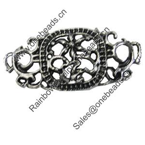 Connector, Fashion Zinc Alloy Jewelry Findings, Lead-free, 14x30mm， Sold by Bag