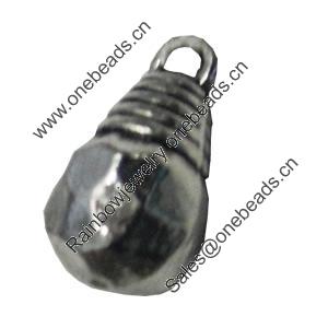 Pendant/Charm, Fashion Zinc Alloy Jewelry Findings, Lead-free, 7x14mm, Sold by Bag