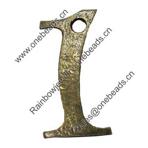 Pendant/Charm, Fashion Zinc Alloy Jewelry Findings, Lead-free, Length:30mm, Sold by Bag