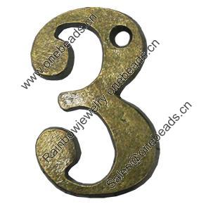 Pendant/Charm, Fashion Zinc Alloy Jewelry Findings, Lead-free, Length:44mm, Sold by PC