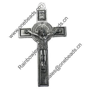 Pendant/Charm, Fashion Zinc Alloy Jewelry Findings, Lead-free, 75x42mm, Sold by PC