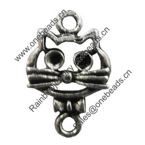 Connector, Fashion Zinc Alloy Jewelry Findings, Lead-free, 7x15mm, Sold by Bag