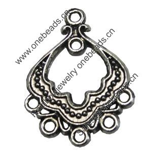 Pendant/Charm, Fashion Zinc Alloy Jewelry Findings, Lead-free, 23x30mm, Sold by Bag
