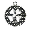 Pendant/Charm, Fashion Zinc Alloy Jewelry Findings, Lead-free, 23mm, Sold by Bag
