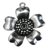 Pendant/Charm, Fashion Zinc Alloy Jewelry Findings, Lead-free, 36mm, Sold by Bag