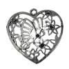 Pendant/Charm, Fashion Zinc Alloy Jewelry Findings, Lead-free, 38x38mm, Sold by Bag