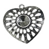 Pendant/Charm, Fashion Zinc Alloy Jewelry Findings, Lead-free, 39x39mm, Sold by Bag