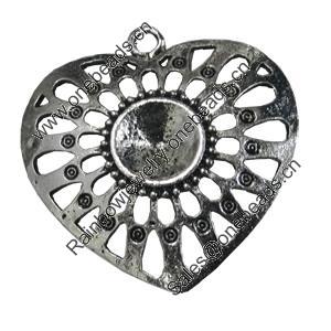 Pendant/Charm, Fashion Zinc Alloy Jewelry Findings, Lead-free, 39x39mm, Sold by Bag