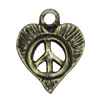 Pendant/Charm, Fashion Zinc Alloy Jewelry Findings, Lead-free, 13x16mm, Sold by Bag