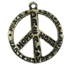 Pendant/Charm, Fashion Zinc Alloy Jewelry Findings, Lead-free, 29mm, Sold by Bag