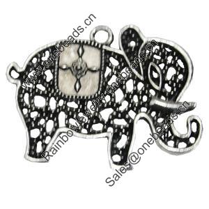 Pendant/Charm, Fashion Zinc Alloy Jewelry Findings, Lead-free, 35x29mm, Sold by Bag