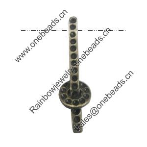 Pendant/Charm, Fashion Zinc Alloy Jewelry Findings, Lead-free, 7x30mm, Sold by Bag