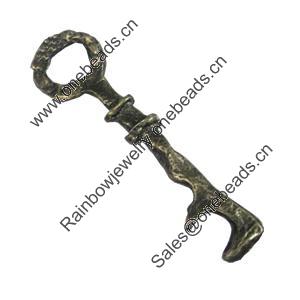 Pendant/Charm, Fashion Zinc Alloy Jewelry Findings, Lead-free, 13x51mm, Sold by Bag