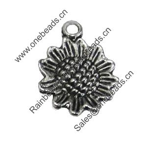 Pendant/Charm, Fashion Zinc Alloy Jewelry Findings, Lead-free, 11x11mm, Sold by Bag