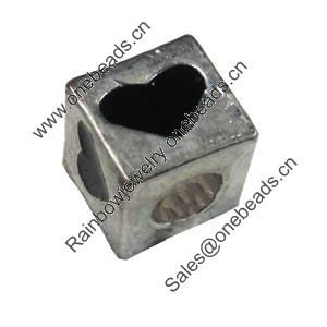 Fashion Bead, Zinc Alloy Jewelry Findings, Lead-free, 10mm hole:5mm，Sold by Bag