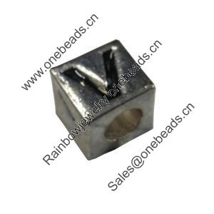 Fashion Bead, Zinc Alloy Jewelry Findings, Lead-free, 10mm hole:5mm，Sold by Bag