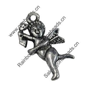 Pendant/Charm, Fashion Zinc Alloy Jewelry Findings, Lead-free, 12x22mm, Sold by Bag