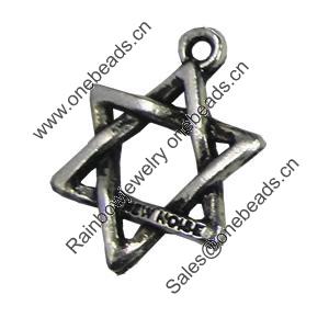 Pendant/Charm, Fashion Zinc Alloy Jewelry Findings, Lead-free, 18mm, Sold by Bag