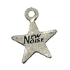 Pendant/Charm, Fashion Zinc Alloy Jewelry Findings, Lead-free, 14mm, Sold by Bag