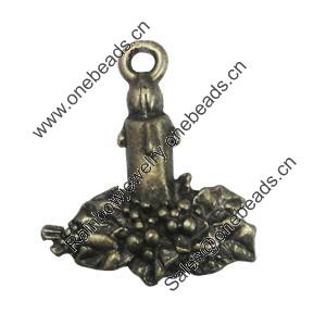 Pendant/Charm, Fashion Zinc Alloy Jewelry Findings, Lead-free, 16x20mm, Sold by Bag