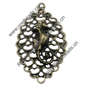 Pendant/Charm, Fashion Zinc Alloy Jewelry Findings, Lead-free, 26x43mm, Sold by Bag