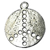 Pendant/Charm, Fashion Zinc Alloy Jewelry Findings, Lead-free, 19mm, Sold by Bag