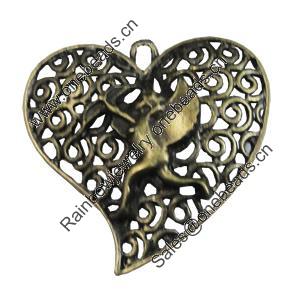 Pendant/Charm, Fashion Zinc Alloy Jewelry Findings, Lead-free, 35x35mm, Sold by Bag