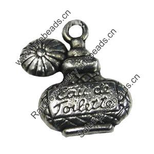 Pendant/Charm, Fashion Zinc Alloy Jewelry Findings, Lead-free, 12x18mm, Sold by Bag
