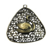 Pendant/Charm, Fashion Zinc Alloy Jewelry Findings, Lead-free, 37x37mm, Sold by Bag