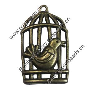 Pendant/Charm, Fashion Zinc Alloy Jewelry Findings, Lead-free, 22x33mm, Sold by Bag