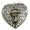 Pendant/Charm, Fashion Zinc Alloy Jewelry Findings, Lead-free, 36x36mm, Sold by Bag