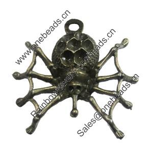 Pendant/Charm, Fashion Zinc Alloy Jewelry Findings, Lead-free, 27x30mm, Sold by Bag